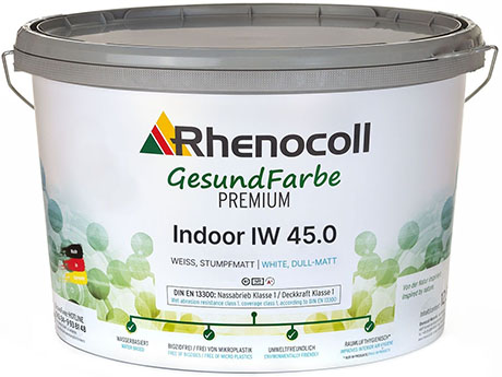 Інтер'єрна фарба RHENOCOLL Indoor IW 45 біла, глибоко матова (5 л)